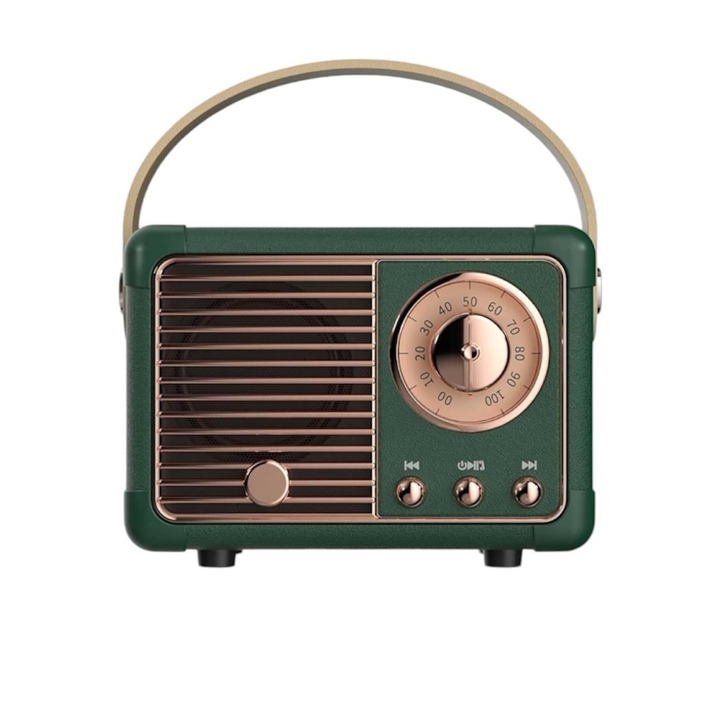 NIN Dosmix Retro Green Bluetooth Speaker Decor Mini Wireless